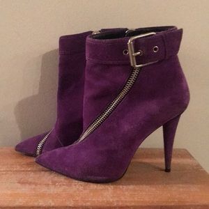 Giuseppe Zanotti Purple Suede Ankle Boots!